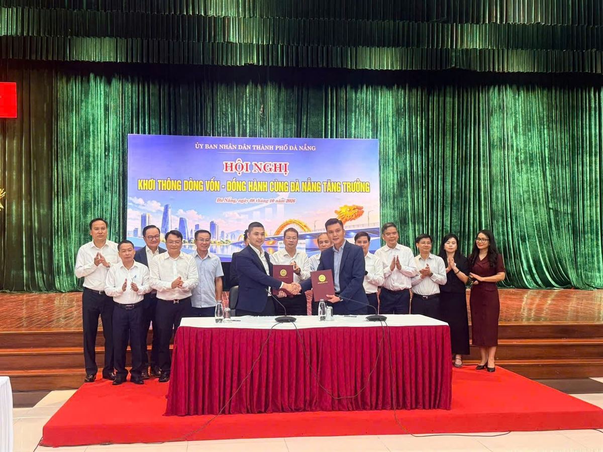 Ông Ngô Tấn Quang tại Hội nghị Khơi thông dòng vốn – Đồng hành cùng Đà Nẵng tăng trưởng